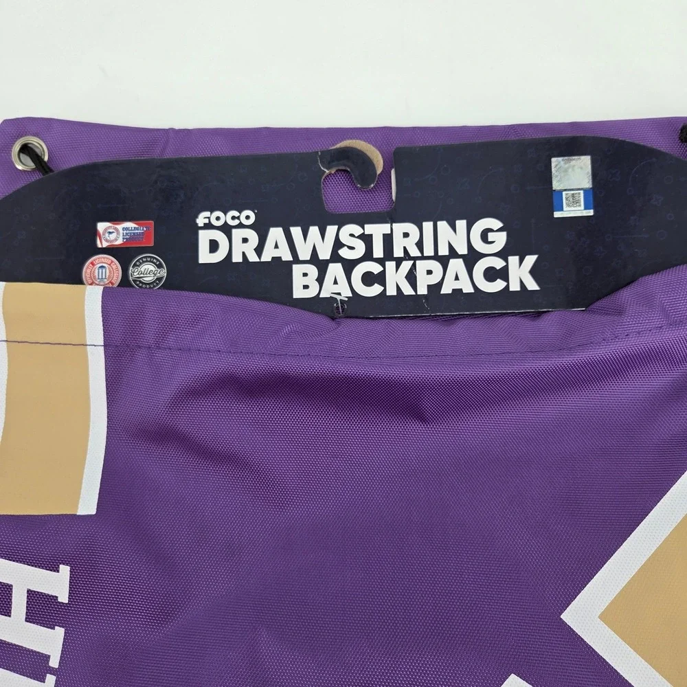 FOCO Washington Huskies Drawstring Backpack Purple Gold New